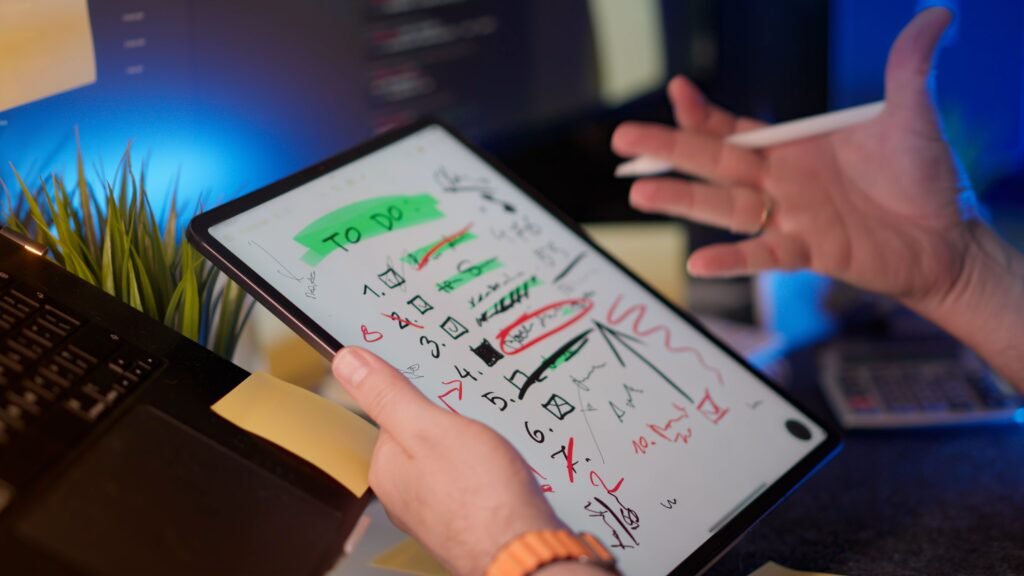 To do list on a tablet